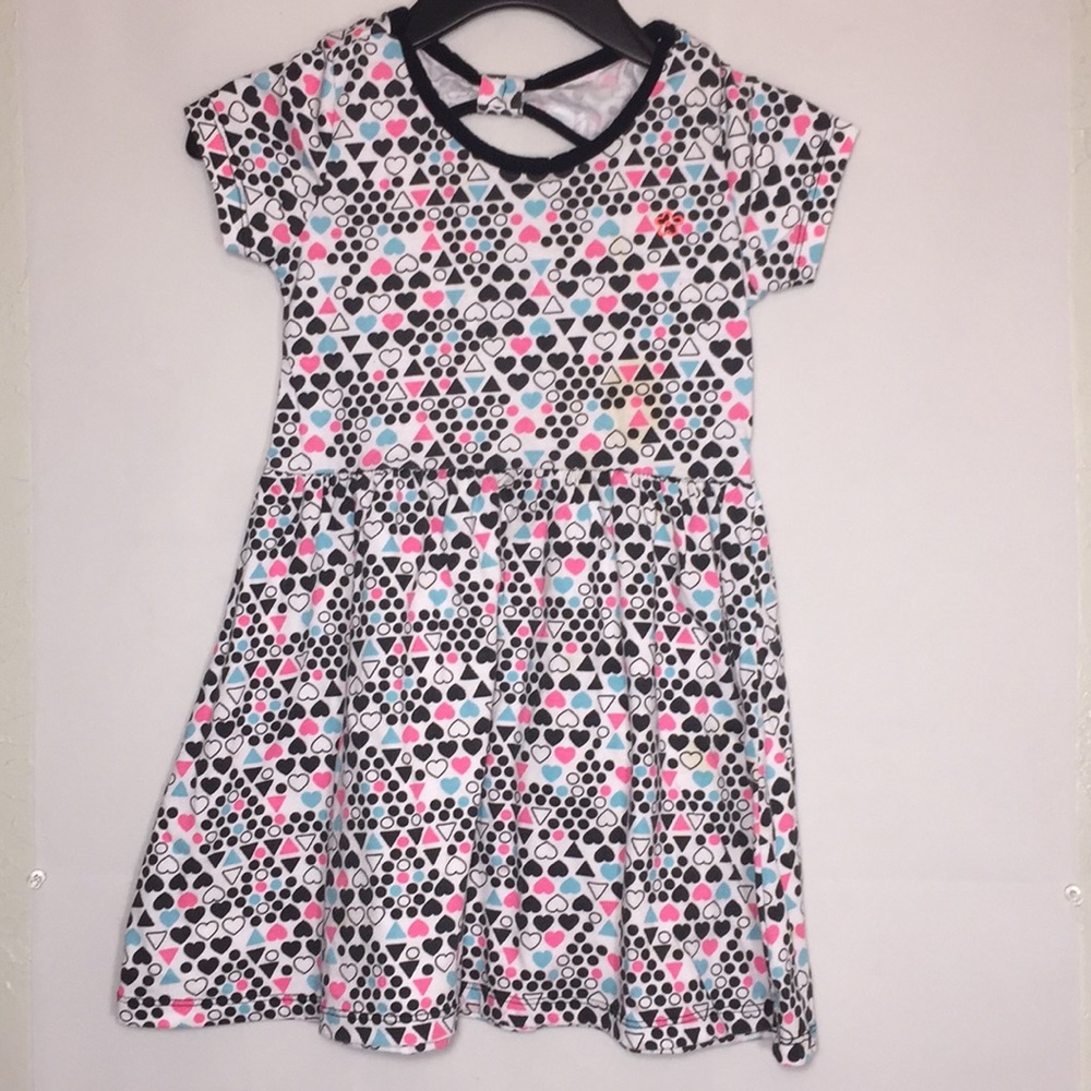 Girls multi pattern dress